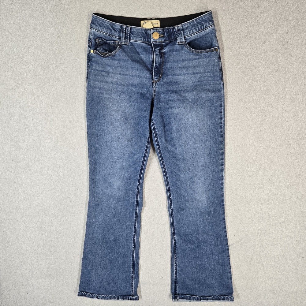 Democracy Women Jeans 12 Blue Denim Bootcut Ab Technology Low Rise 30" Inseam